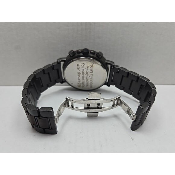 Stay Fine Wood Chronograph Quartz Brown Dial Date Bracelet New Battery Men Watch - Picture 9 of 12